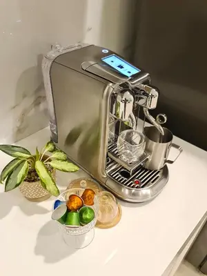 a coffee maker sitting on a counter with food at Villa Mimosa 2, Splendid 3 Bedroom Master Ensuite in Phuket Town