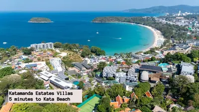an aerial view of katalinia estates villas minutes to kata beach at Katamanda - Villa Katamalee Private Pool near Kata Noi Beach in Kata Beach