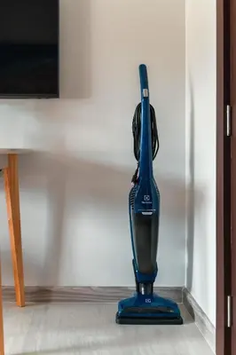 a blue brush sitting on the floor in a room at Great Hill Jungle View Pool Gym Naiyang in Nai Yang Beach