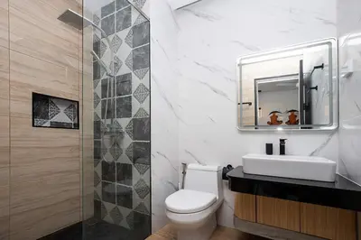 a bathroom with a toilet and a sink and a mirror at Villa Brianna Luxuria 4 - Rawai in Rawai Beach