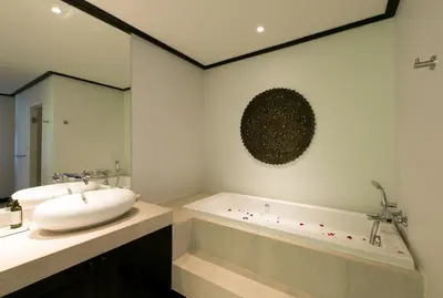 a bathroom with a sink and a bath tub at Katamanda Villa Mila A1 near Kata Beach in Kata Beach