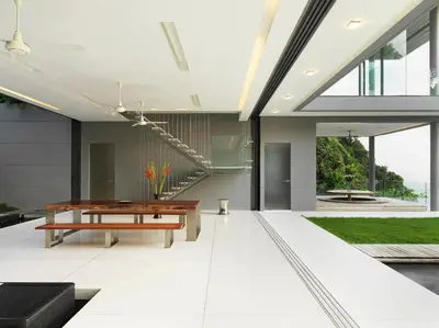 an open living room with a ping pong table at Villa Amanzi Kamala by Elite Havens in Kamala Beach