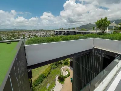 a view from the balcony of a building at Laguna SkyPark new brand apartments in Phuket Town