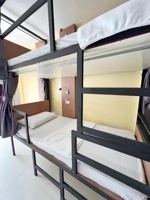 a bunk bed room with two bunk beds at Hangover Aonang in Ao Nang Beach