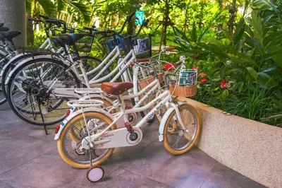 a group of bikes parked next to each other at HOMA Cherngtalay Phuket in Bang Tao Beach