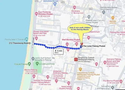 a map of the lower harris park at The Lunar Patong in Patong Beach