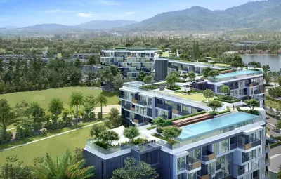 an image of an apartment complex with trees at Laguna Skypark in Phuket Town