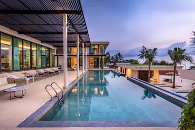 an image of a swimming pool in a house at Villa Boonta in Phuket Town