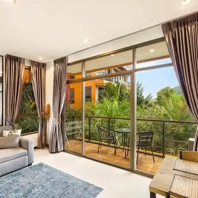 NaiHarn Beach Condo A301 - mountain and garden view