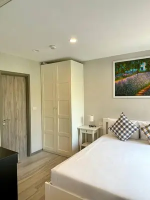 a bedroom with a bed and a painting on the wall at G15 ВАТСАП669З5В2I976 оплата РУБЛИ in Nai Yang Beach