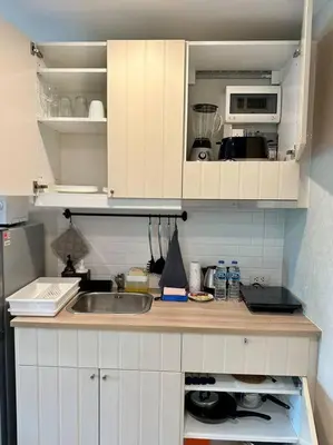 a kitchen with a sink and a microwave at G15 ВАТСАП669З5В2I976 оплата РУБЛИ in Nai Yang Beach