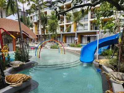 a water park with a slide in the middle at WEG NaiThon Beach in Nai Thon Beach