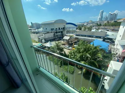 a balcony with a view of a city at ZEN Hotel Patong Beach -ex- miami Production in Patong Beach