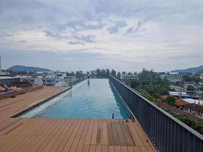 a view of a river from a bridge at The Deck Condo Patong 5Fl Pool View in Patong Beach