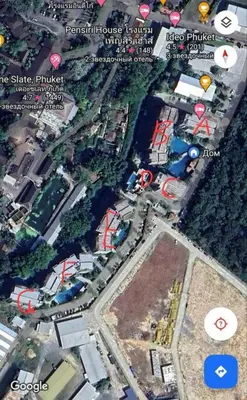 an overhead view of a city with roads and buildings at A1 The Title Nayang Стильная квартира in Nai Yang Beach