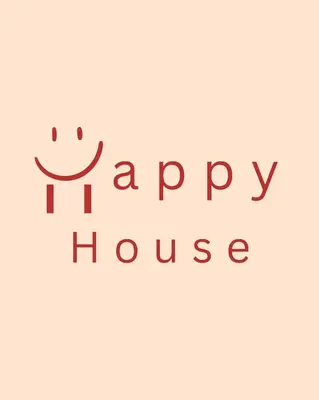 a happy house text with a smile on a pink background at Happy House in Phi Phi Don
