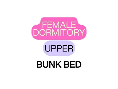 a pink speech bubble with the words female donation upper bump bed at Phuket Inn Patong Hub in Patong Beach