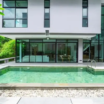 BangT-ao 3-bedroom modern minimalist luxury style private pool holiday villa gym quiet community