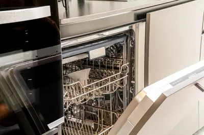 a dishwasher with its door open with food inside at The Rich Villas House Pool Chalong Robinson in Ban Suan