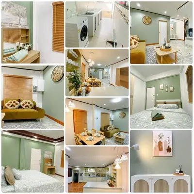 a collage of pictures of a living room and kitchen at Kata#near macro karon # 1km to kata beach in Karon Beach