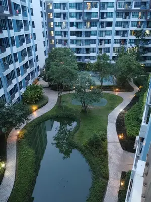 an overhead view of a courtyard in a apartment building at Centrio Phuket C3 in Ban Rangeng