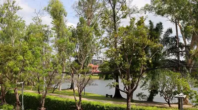 a park with trees and a body of water at Cassia 1BR City View apt by NLA in Bang Tao Beach