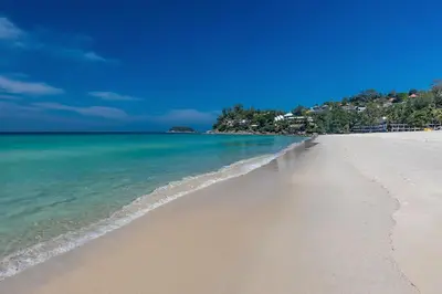 a view of a beach with the ocean at Lively Stay at Vibrant Kata, 4BR Pool Villa B2 near Beach - UTK2 in Kata Beach