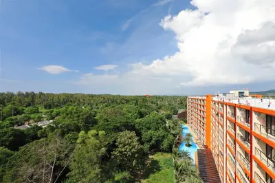 an overhead view of a building and a river at MBC by Capital Pro in Mai Khao Beach