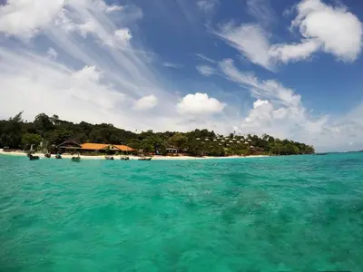 a view of an island in the ocean at Phi Phi Long Beach Resort & Villa in Phi Phi Don