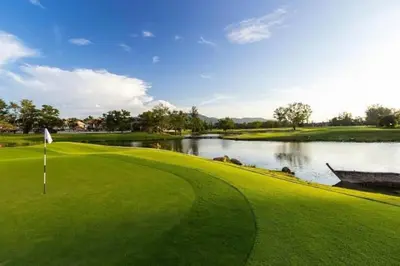 a view of a golf course with a lake at Junior Suite D37 Kamala Beach in Kamala Beach
