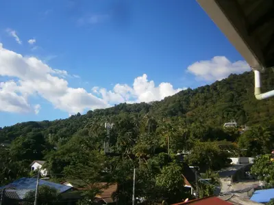 a view of a mountain with trees on it at Infinity Boutique Hotel Kata Beach in Kata Beach