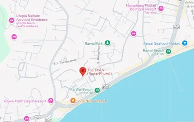 a map of the city of corpus christi with locations at Private apartment Title V Condo by Lofty in Rawai Beach