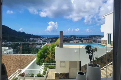 a view from the balcony of a building at Kata Ocean View 1 bedroom 50 m2 in Kata Beach