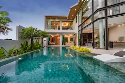 an image of a swimming pool in a house at Luxury Golfside Villa near Patong - Villa Priva in Kathu