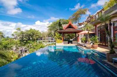 an image of a swimming pool at a villa at surin Luxurious 6br private swimming pool stunning sunset in Phuket Town