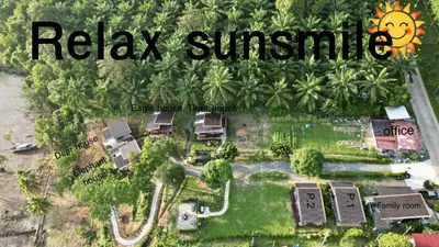 a map of a resort with the words relax sunshine at Relax sunsmile Kohyaonoi in Ko Yao Noi