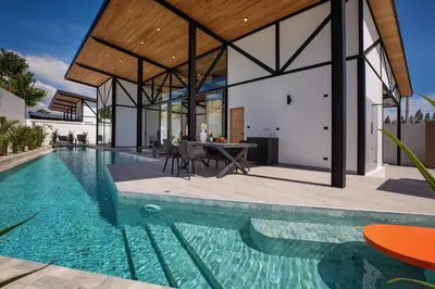 an image of a house with a swimming pool at Brand-New 22m Oxygen Pool Villa Sunset Garden 9 in Rawai in Rawai Beach