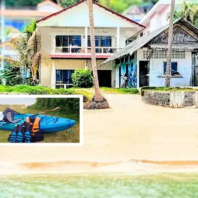 Beach Front Sand Castle - kid friendly right on the perfect beach