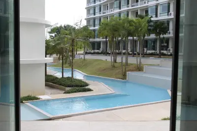 a view of a swimming pool in a building at HomeAwayFromHome in Phuket Town
