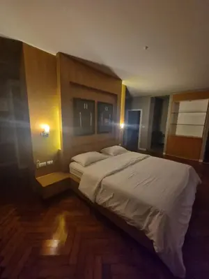 a bedroom with a large bed in a room at Penthouse Seaview poolview 140sqm panoramic B43 in Kamala Beach