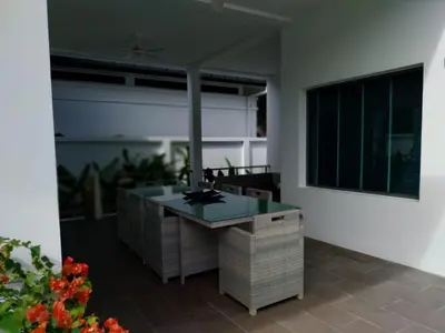 a kitchen with a counter top in a room at Villa Destiny AZ in Ban Saiyuan (1)