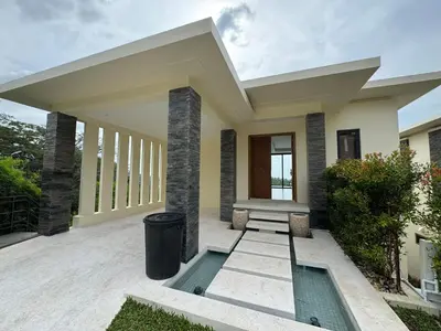 a houserendering of a patio with a trash can at MANDARIN villa, Naithon beach, Phuket in Phuket