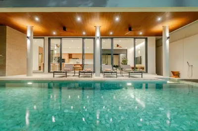 a large swimming pool in a house at Liva Villa near Rawai Phuket in Ban Saiyuan (1)