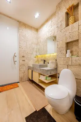 a bathroom with a white toilet and a sink at Balinese Apartment Kamala beach near Cafe del Mar in Kamala Beach