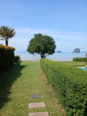 a path in the grass with a view of the ocean at OMG !! Amazing Sea Views !! Stunning Sunsets !! Khao Thong Krabi Thailand in Ban Khao Thong