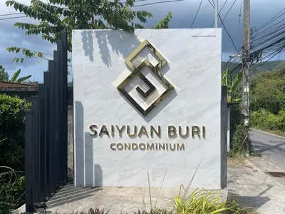 a sign for a sauayan burn commandium at Two Room MiamiStyle Perfect for Digital Nomads in Ban Saiyuan (1)