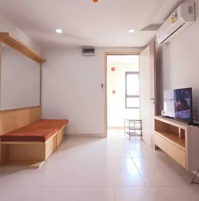 a hospital room with a bed and a tv at The Feeltrue phuket ck in Ban Klang