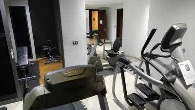 a row of exercise bikes in a room at Emerald Terrace Resort 2 bedrooms Panoramic Ocean View Top Floor in Patong Beach