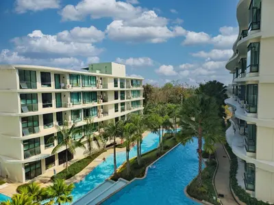 an aerial view of the pool at the resort at Super Studio La Vita 2 pool in Rawai Beach