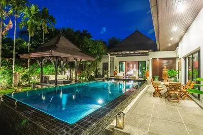an image of a swimming pool in a villa at 06 - Luxurious & Lavish Getaway in Surin Beach in Surin Beach